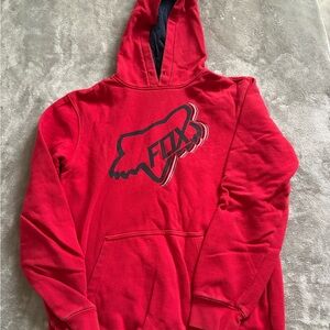 Fox Red Hoodie with Black Logo